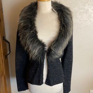 International concepts grey melange sweater small